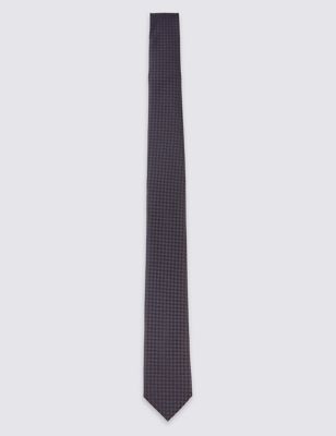 Skinny Fit Mini Checked Tie